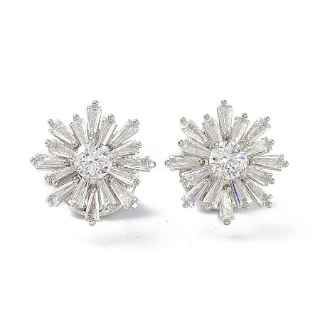 Sparkling Flower Brooch Pin LS-JEWB-K006-01P-1