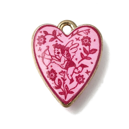 Printed Brass Pendants KK-CBAE379-02G-F-1