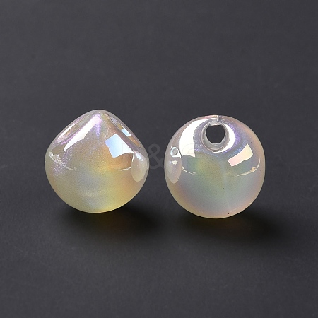 Opaque Acrylic Beads OACR-A010-02B-01-1