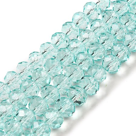 Transparent Baking Paint Glass Beads Strands DGLA-A034-T8mm-D01-1