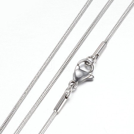 304 Stainless Steel Herringbone Chain Necklaces STAS-P101-56P-1