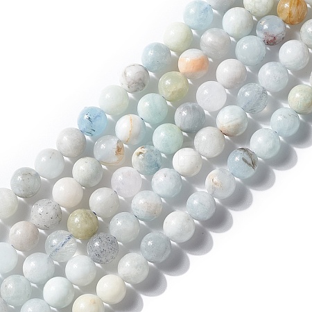 Natural Aquamarine Beads Strands X-G-I349-01A-01-1