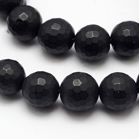 Natural Black Onyx Beads Strands G-D710-6mm-06-1
