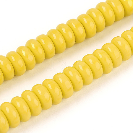 Opaque Spray Painted Glass Beads LS-GLAA-ZX008-8mm-18K-1