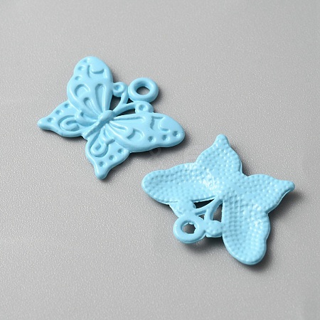 Baking Paint Alloy Pendants FIND-TAC0011-82C-1