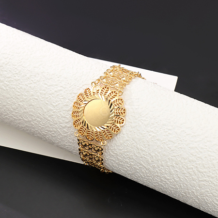 Elegant Vintage Style Brass Link Bracelets for Women TD0107-3-1