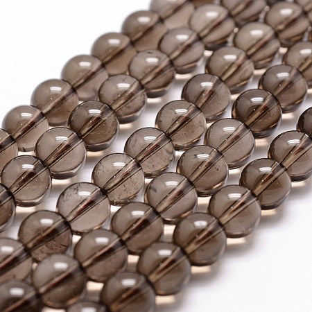 Natural Smoky Quartz Bead Strands G-G735-28-12mm-1