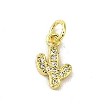 Real 18K Gold Plated Brass Pave Cubic Zirconia Pendants KK-M283-05A-G-1
