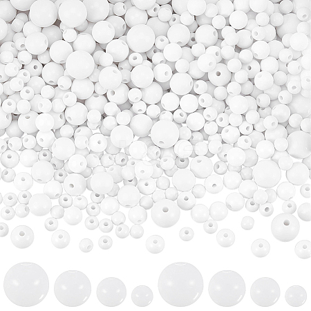 900Pcs Opaque Acrylic Beads MACR-SP0002-35A-1