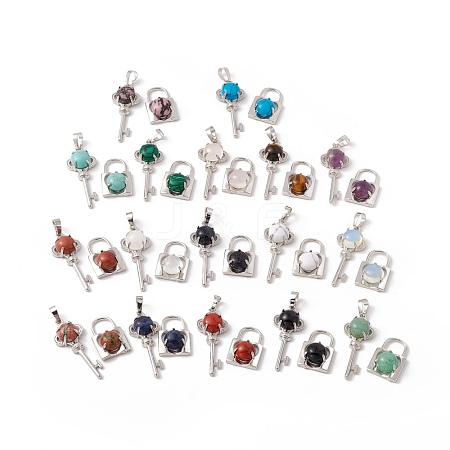 Natural & Synthetic Gemstone Pendants G-G855-09P-1