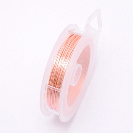 Round Copper Craft Wire CWIR-WH0001-0.8mm-16-1