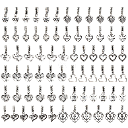 72Pcs 12 Style Tibetan Style Alloy European Dangle Charms PALLOY-HY00067-1