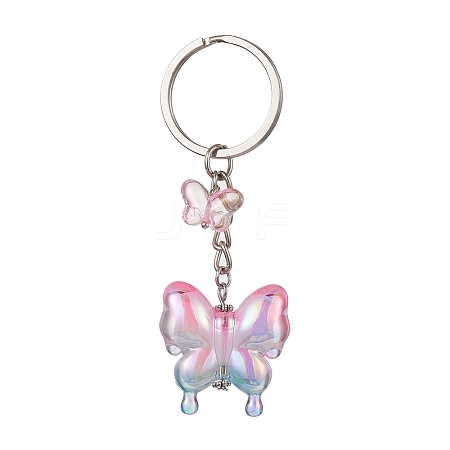 Glass & Acrylic Butterfly Keychain KEYC-JKC00649-01-1