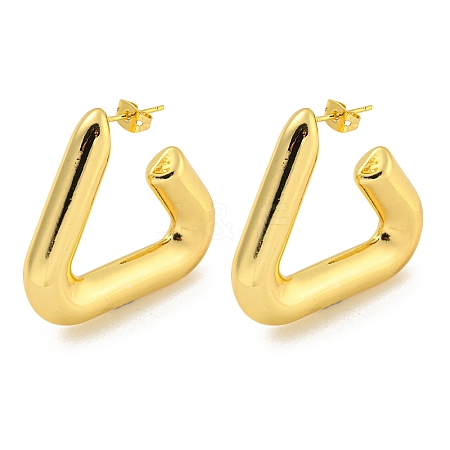 Rack Plating Brass Stud Earrings EJEW-M247-14G-1