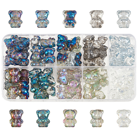   80pcs 10 Colors Electroplate Glass Beads Strands EGLA-PH0001-35-1