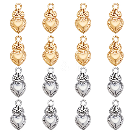 16Pcs 2 Colors 304 Stainless Steel Pendants STAS-HY0002-04-1