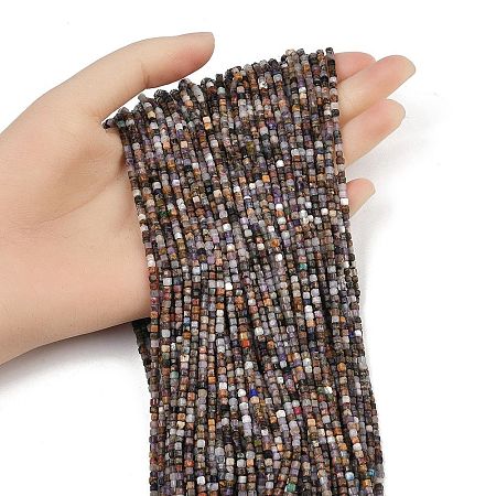 Natural Purple Fluorite Beads Strands G-RM2025-D51-2x2mm-1