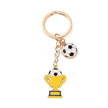 Football Theme Alloy & Enamel Keychains AL-A001-01A-G-1
