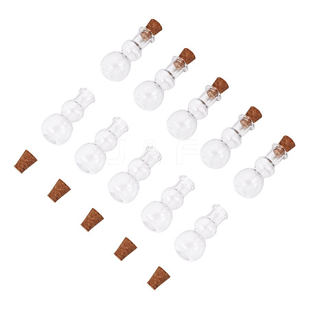10Pcs Clear Glass Wishing Bottles AJEW-TA0002-85F-1
