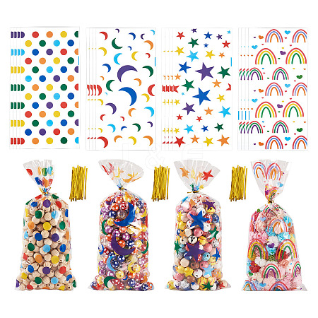 4 Styles OPP Cellophane Candy Storage Bags Sets ABAG-TAC0013-20C-01-1