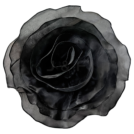 1Pc Flower Polyester Brooches JEWB-CN0001-08B-1