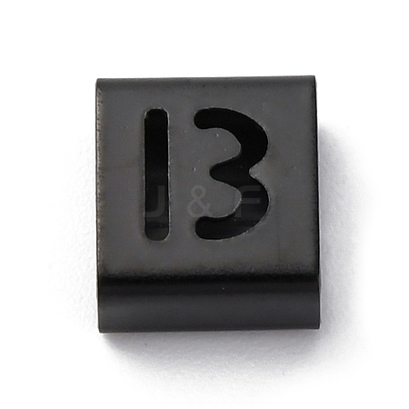 Ion Plating(IP) 304 Stainless Steel Square Slide Charms STAS-L132-12B-B-1