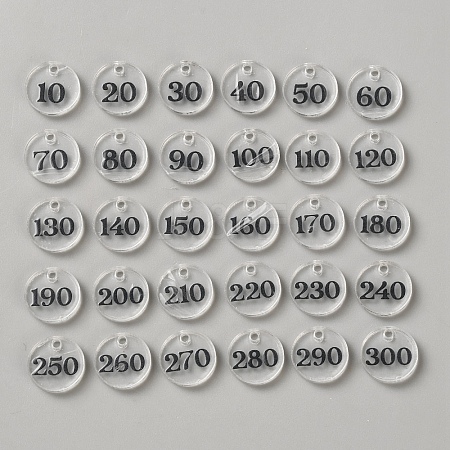Transparent Acrylic Locking Stitch Marker Sets TOOL-WH0059-054A-1