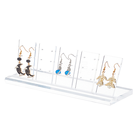 Transparent Acrylic Earring Display Stands AJEW-WH0304-96-1
