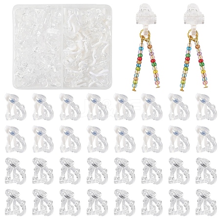 50Pcs 2 Styles Plastic Clip-on Earring Findings FIND-YW0012-89-1