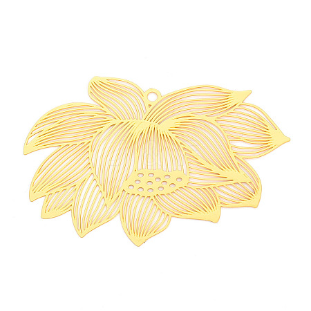 Brass Filigree Big Pendants KKC-T003-15G-1