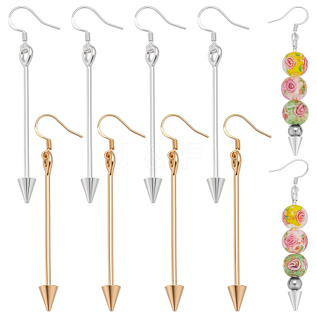 4 Pairs 2 Colors Alloy Dangle Earrings EJEW-PH0002-10-1