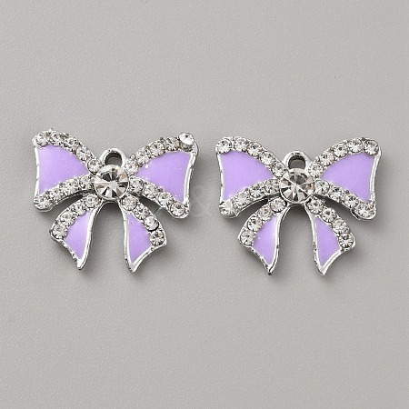 Alloy Enamel with Crystal Rhinestone Pendants ENAM-TAC0021-22B-1