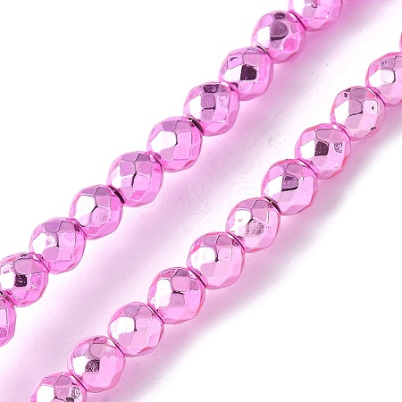 Baking Paint Synthetic Non-Magnetic Hematite Beads Strands G-H020-K01-07-1
