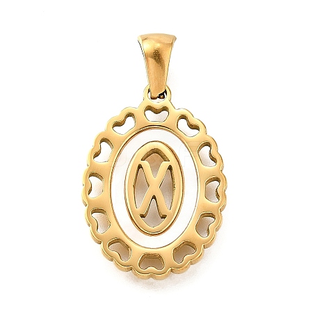 Golden 304 Stainless Steel Pendants STAS-K300-02G-X-1