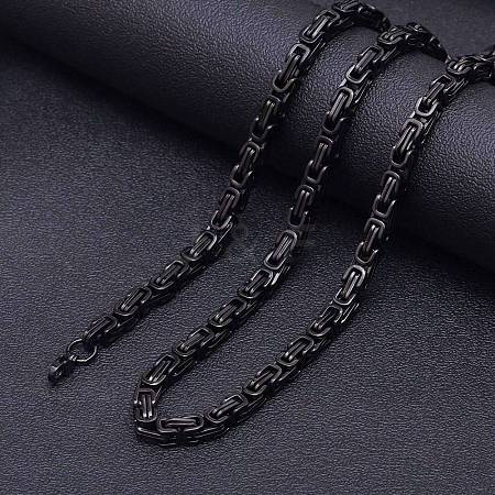 Titanium Steel Byzantine Chains Necklaces for Men FS-WG56795-129-1