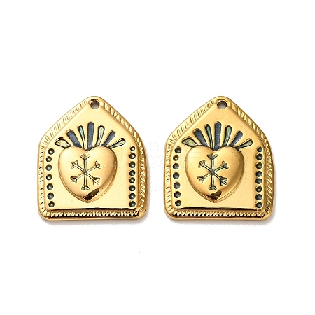 304 Stainless Steel Pendants STAS-C152-21G-02-1