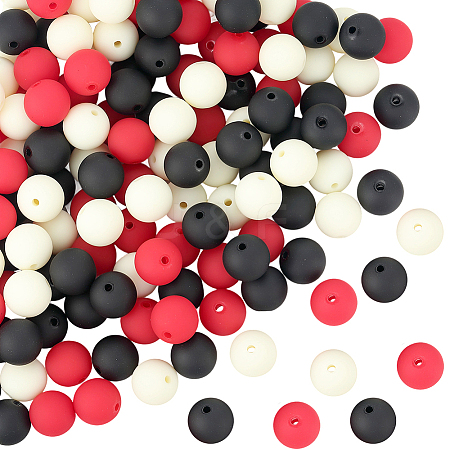 Rubberized Style Imitated Silicone Acrylic Beads MACR-PA0001-06B-05-1