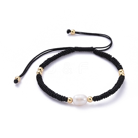 Adjustable Nylon Threads Braided Bead Bracelets BJEW-JB05259-01-1