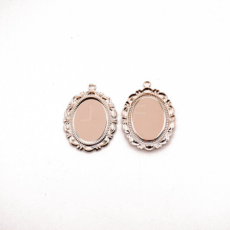 Brass Pendant Cabochon Settings FIND-WH0100-80P-1