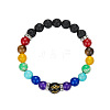 Colorful Ethnic Lava Stone Bracelet Handmade Beaded Unisex Jewelry ST7623468-1