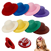  8Pcs 8 Colors EVA Cloth Round Fascinator Hat Base for Millinery AJEW-NB0005-58-1