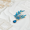 1Pc Alloy Rhinestone Brooches JEWB-LP0002-08G-3