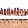 Electroplated Natural Quartz Crystal Beads Strands G-F800-D17-4