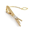 3Pcs 3 Styles Guitar Brass Tie Clips with Chain PW-WG51E18-01-5