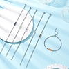 6Pcs 304 Stainless Steel Chain Bracelets BJEW-JB12189-1
