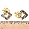 304 Stainless Steel Pave Natural Paua Shell Pendants STAS-L026-01G-02-3