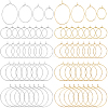 SOFPLATE 160Pcs 8 Style Brass Wine Glass Charm Rings KK-SP0001-34-1