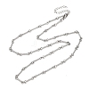 3.5MM 304 Stainless Steel Twisted Bar Link Chain Necklaces for Women Men LS-NJEW-F365-01P-4