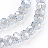 Electroplate Glass Beads Strands GLAA-K027-PL-A02-3