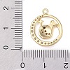 Brass Micro Pave Clear Cubic Zirconia Pendants FIND-B077-02G-06-3